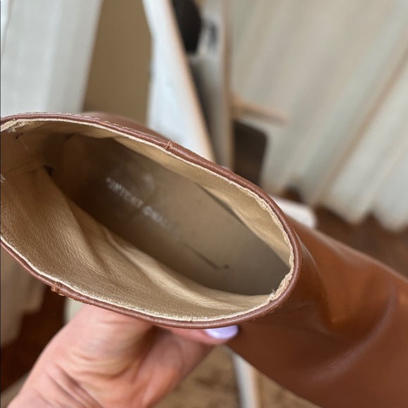 Intentionally Blank Womens Speed Platform Heel Boots Tan Leather Size 39 US 7 - Picture 7 of 8